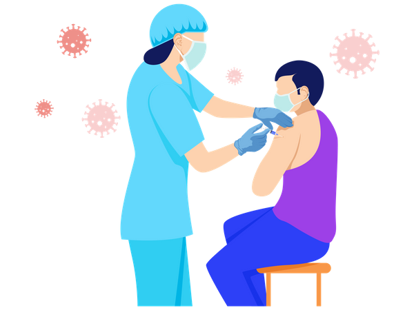 Corona Vaccination  Illustration