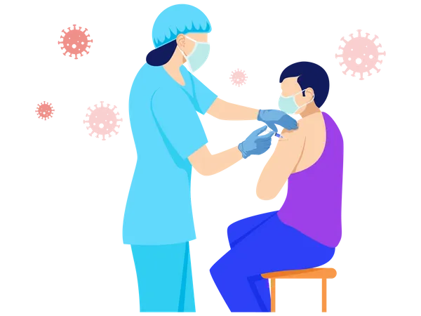 Corona Vaccination  Illustration