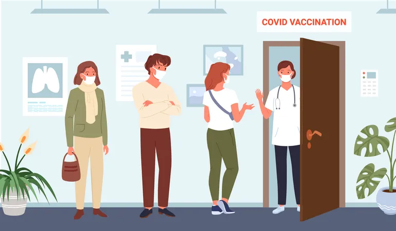 Corona vaccination  Illustration