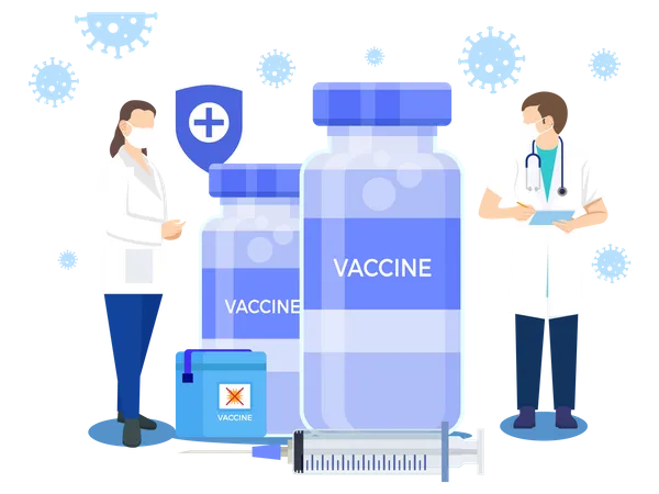 Corona Vaccine Illustration