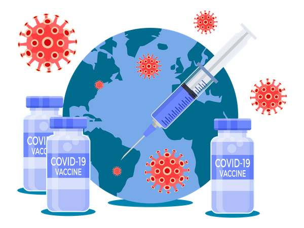 Corona Vaccine Illustration