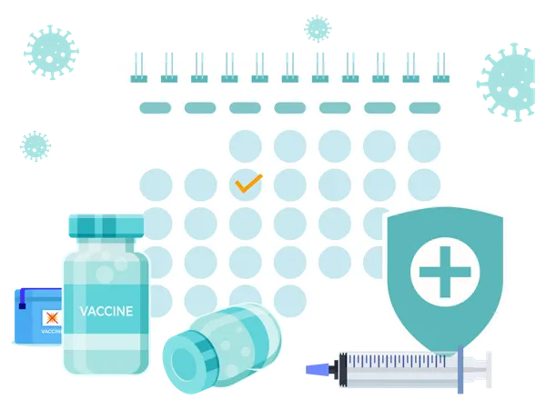 Corona Vaccine Appointment  Illustration