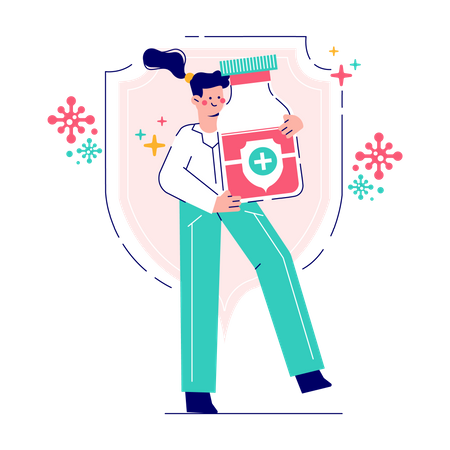 Corona vaccine  イラスト