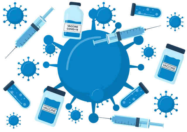 Corona virus Vaccination  Illustration