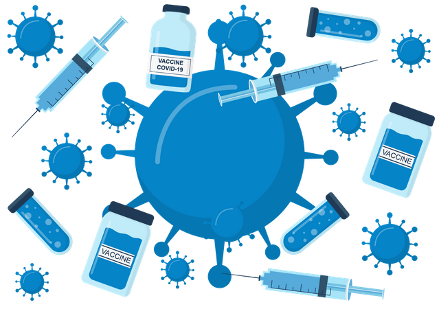 Corona virus Vaccination  Illustration