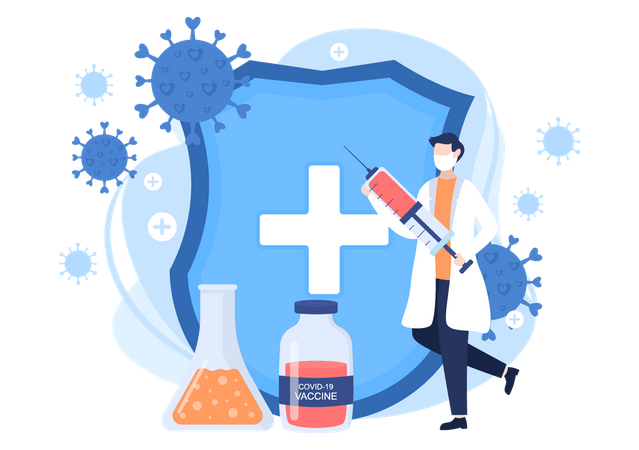Coronav Vaccination  Illustration
