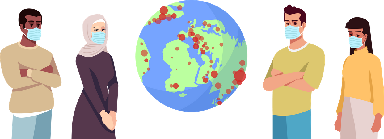 Coronavirus Ausbruch  Illustration