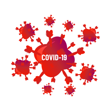 Coronavirus bacteria Illustration