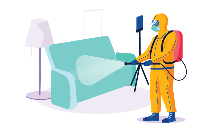 Coronavirus Disinfection  Illustration