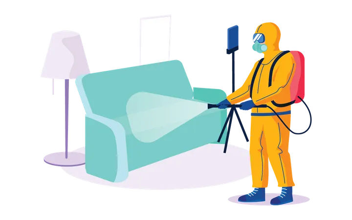 Coronavirus Disinfection  Illustration