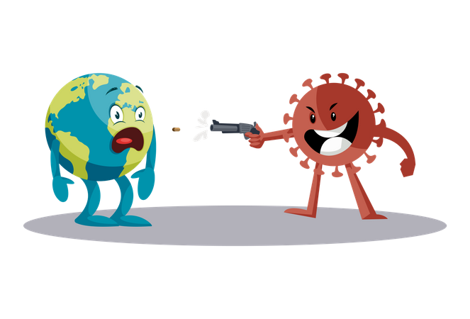 O coronavírus está matando a Terra  Ilustração
