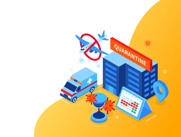 Coronavirus hospital and quarantine center  Illustration