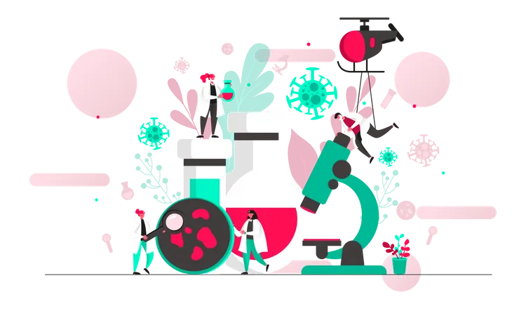 Coronavirus laboratory  Illustration