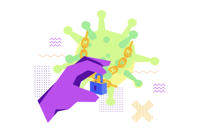 Coronavirus Ausgangssperre  Illustration