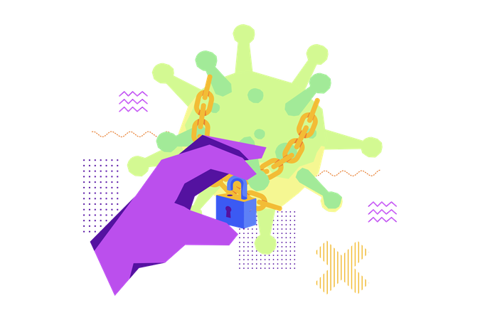 Coronavirus Lockdown  Illustration