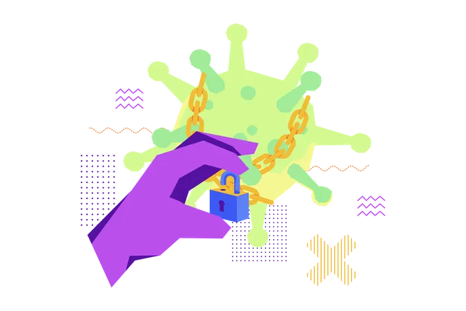 Coronavirus Lockdown  Illustration