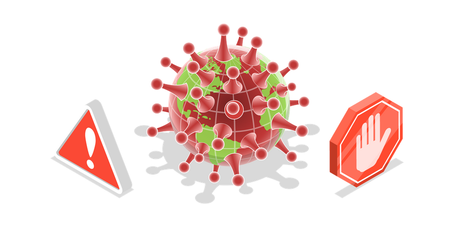Coronavirus Outbreak Awareness  イラスト