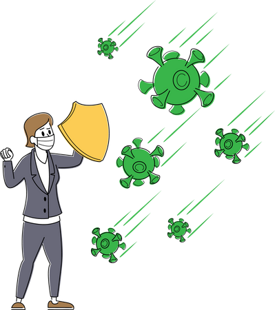 Coronavirus Pandemic Protection  Illustration