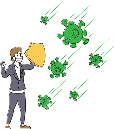 Coronavirus Pandemic Protection  Illustration