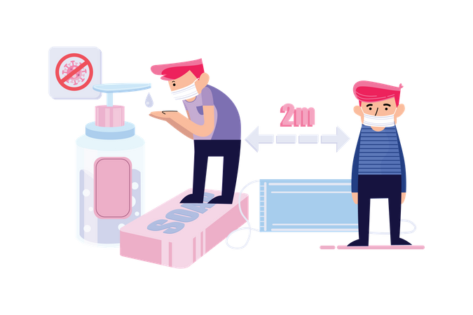 Coronavirus Prevention  Illustration