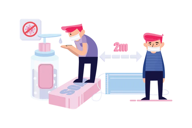 Coronavirus Prevention  Illustration