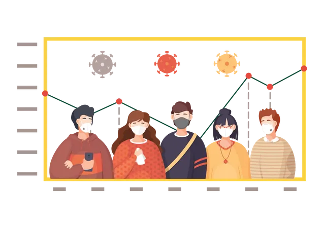 Coronavirus-Statistiken  Illustration