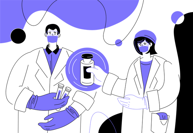 Coronavirus test Illustration