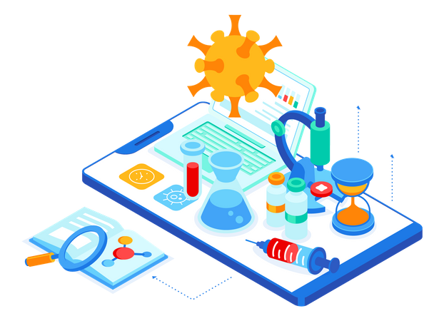 Coronavirus-Test  Illustration