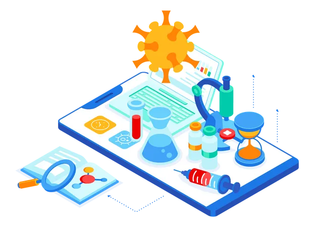 Coronavirus-Test  Illustration