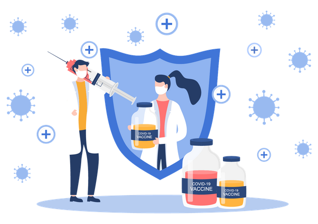 Coronavirus Vaccination  Illustration