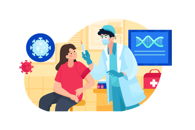 Coronavirus vaccination  Illustration