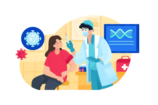 Coronavirus vaccination  Illustration