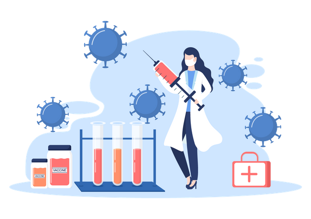 Coronavirus Vaccination  Illustration