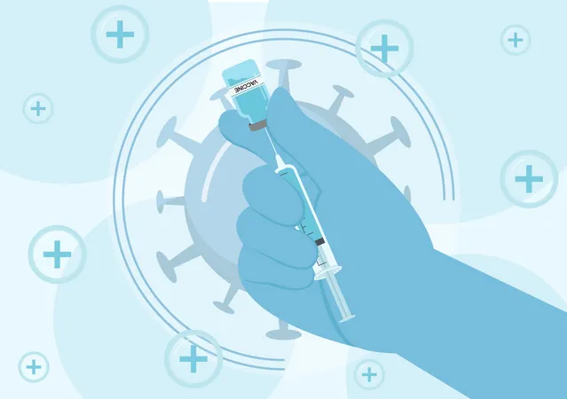 Coronavirus Vaccination  Illustration