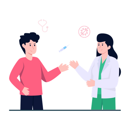 Coronavirus Vaccination  Illustration