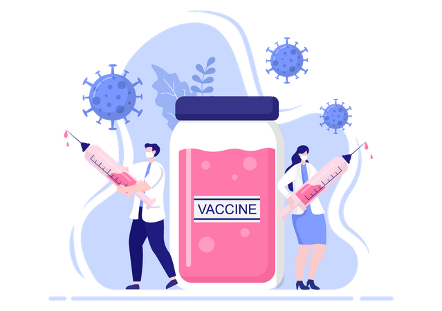 Coronavirus Vaccination  Illustration