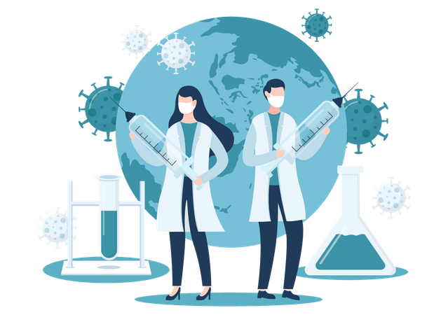 Coronavirus Vaccination Program  Illustration