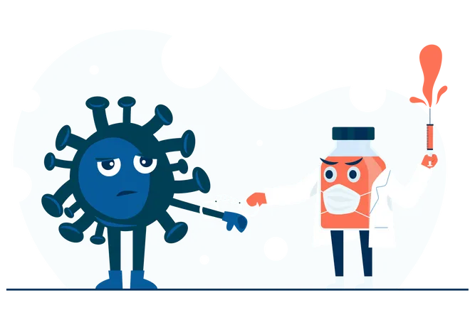 Coronavirus vaccine Illustration