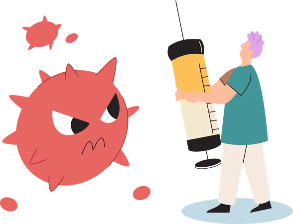 Coronavirus vaccine complete development  Illustration