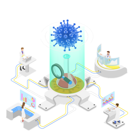 Coronavirus Vaccine Research  Illustration