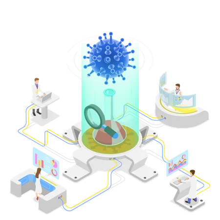 Coronavirus Vaccine Research  Illustration