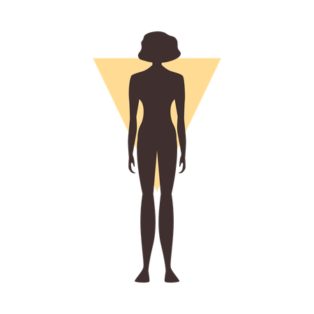 Corpo feminino em formato de triângulo  Illustration