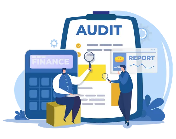 Corporate financial audit  Illustration