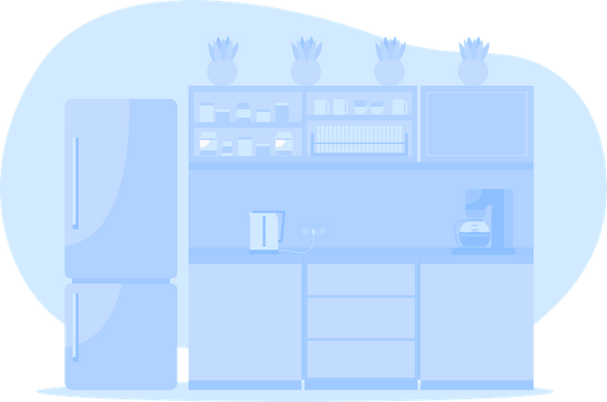 Corporate kitchen Illustration