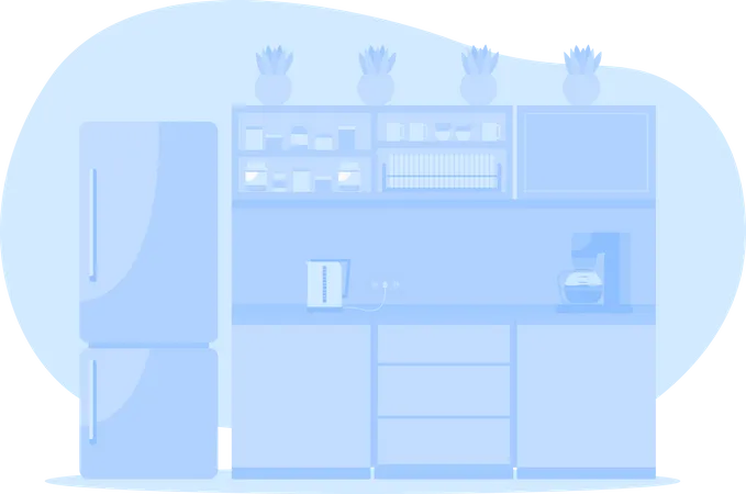 Corporate kitchen  Illustration