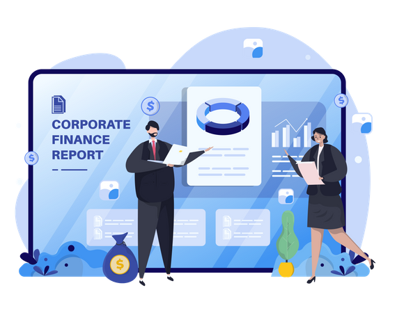 Corporate report presentation  Illustration