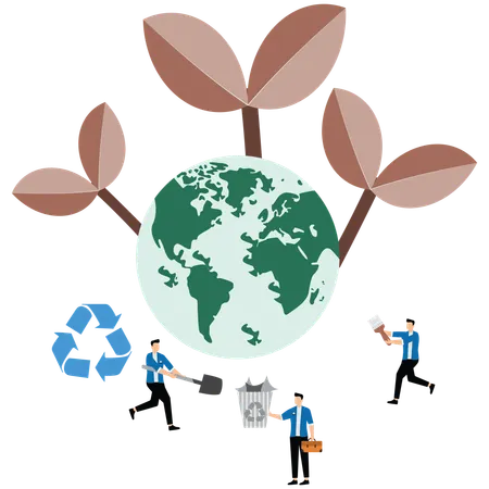 Corporate Responsibility Towards Sustainability  Illustration