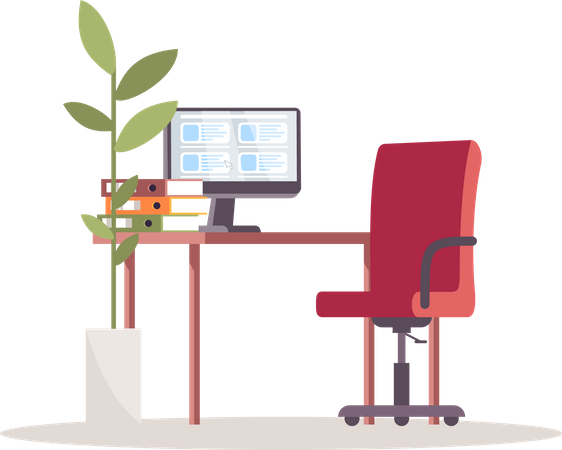Corporate workplace  Illustration