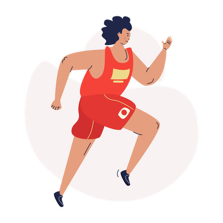 Atleta corredor masculino  Ilustración