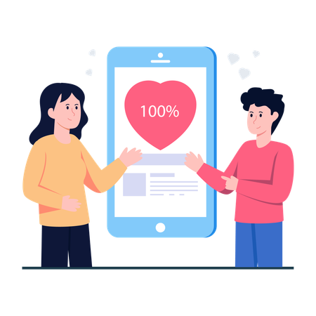 Correspondance avec une application de rencontres  Illustration